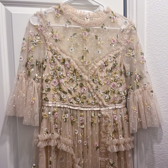 Needle and Thread Shimmer Ditsy Floral Maxi Dress size 6 - Picture 2 of 5